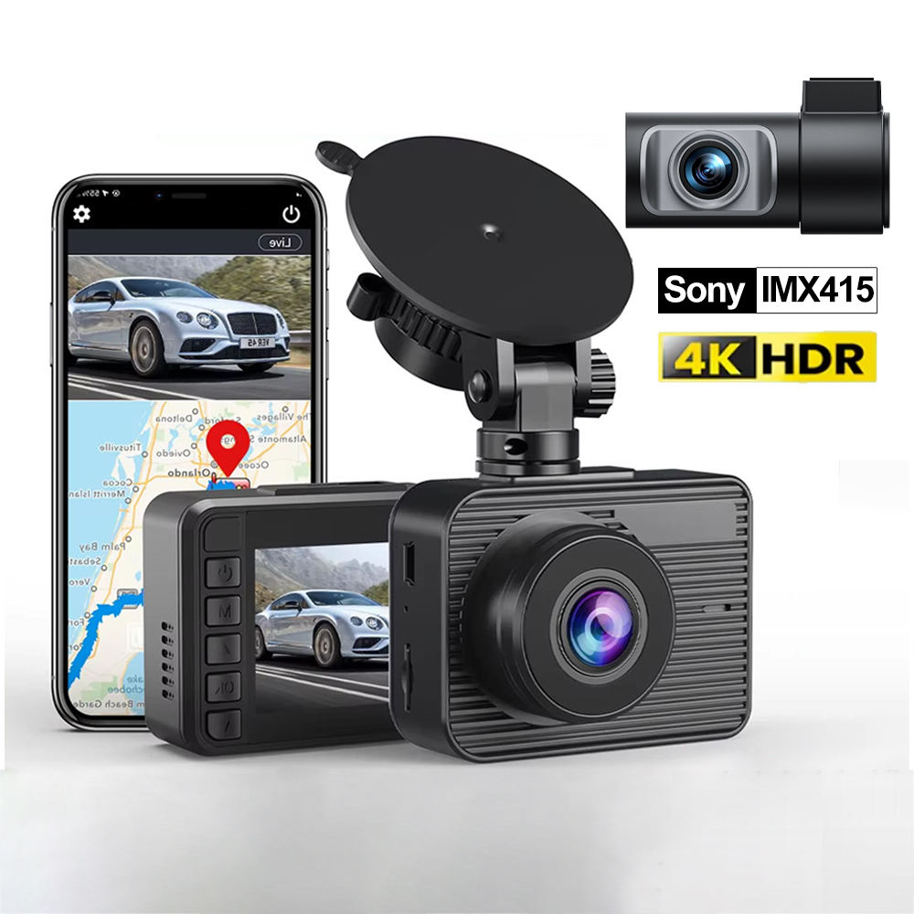 ZD46S 4K+1080P Dashcam real 4K STARVIS 415sensor with WIFI APP + GPS Car camera